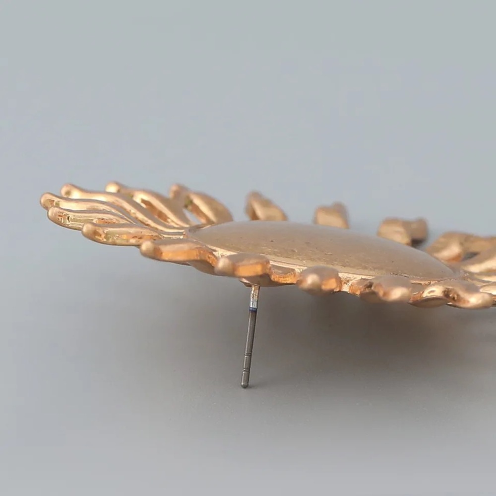 New - Zara Golden Sun Earrings 1 pair - Picture 7 of 16